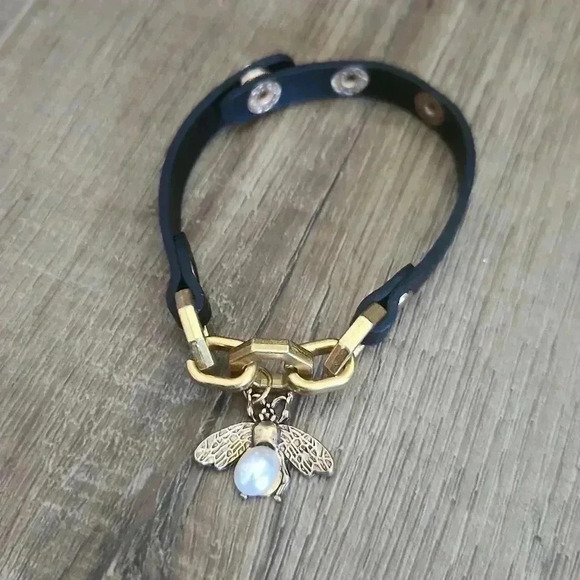 Leather bee bracelet belt new - Picture 2 of 8